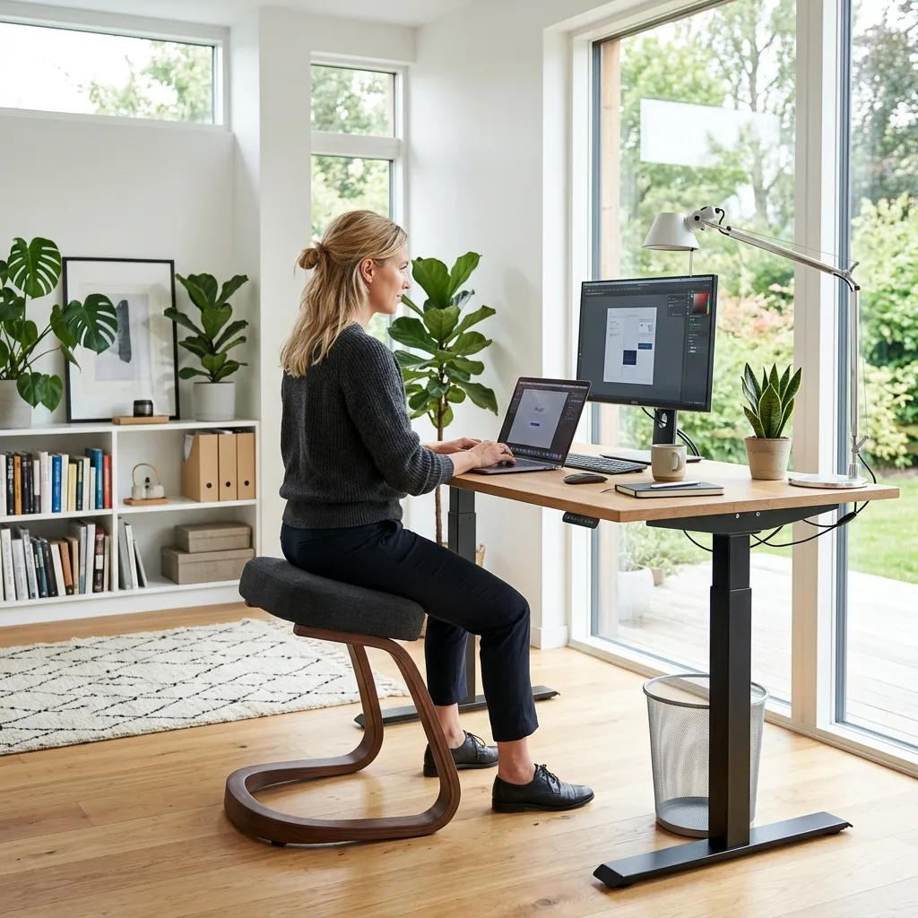 Ergonomic kneeling chair and active stool