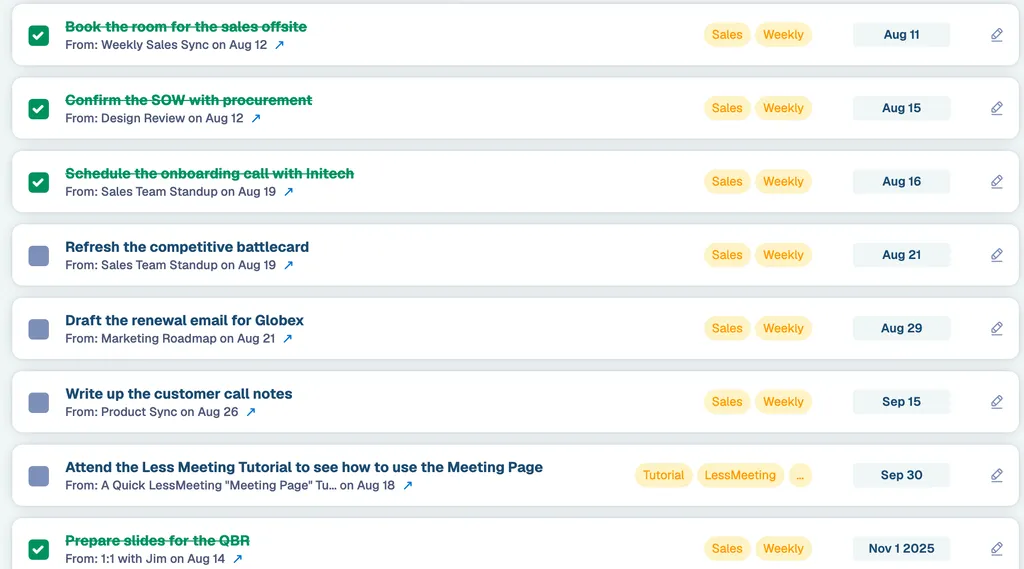 Automated follow-up reminders
